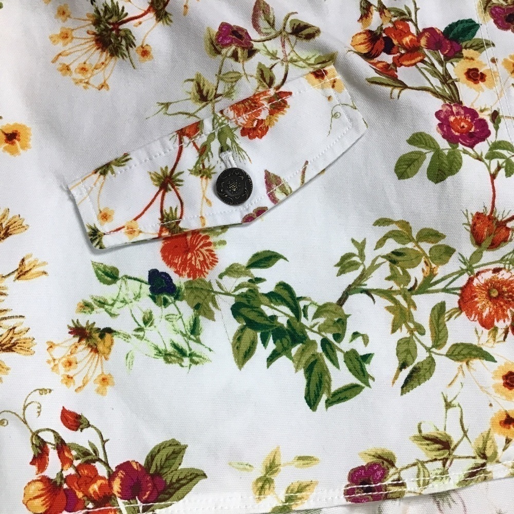 DISNEY Jacket Size XL Alice Looking Glass Atwood Floral Designer White - Picture 8 of 15
